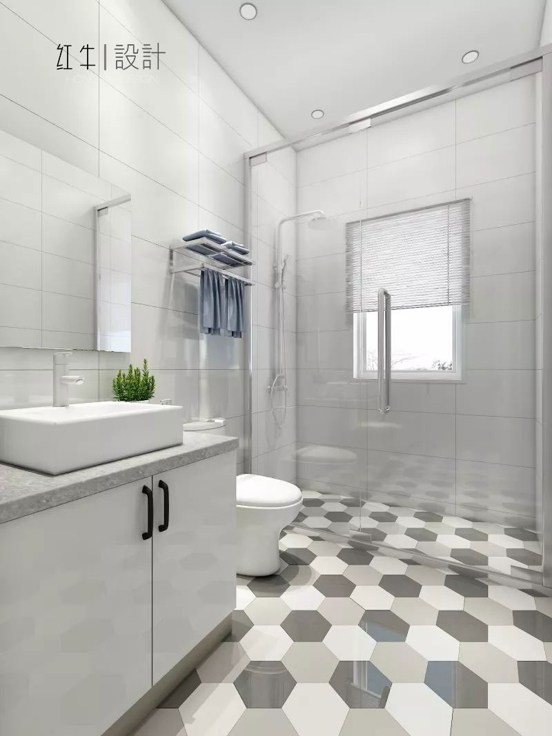 水印_红牛设计_南京平治南苑85平米北欧风格装修--三口之家的温馨居室09